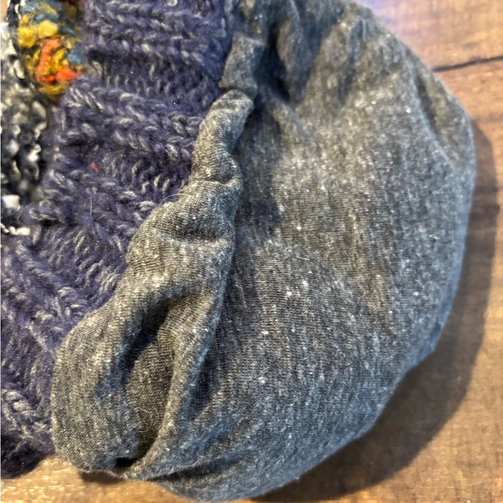 Free People Multicolor Knit Beanie with Navy Brim - Picture 5 of 6